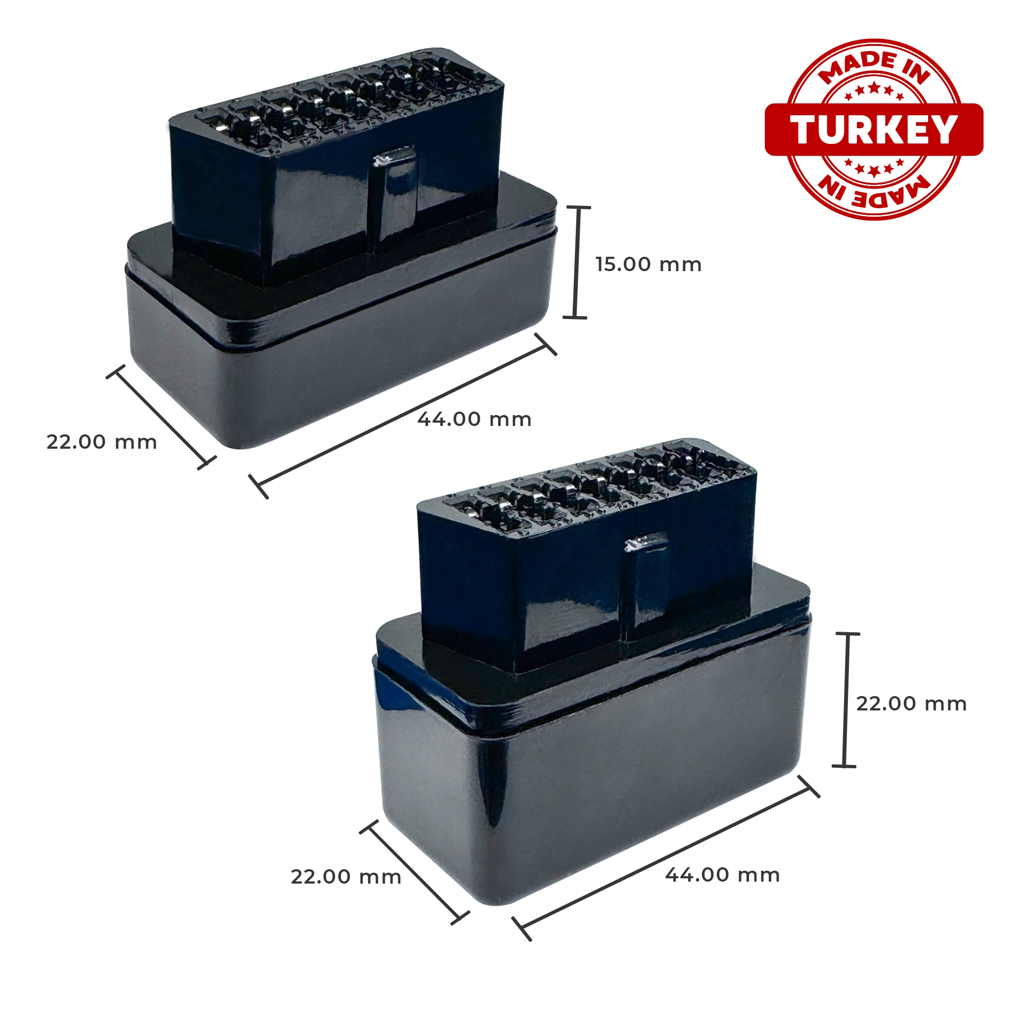 Female OBD-OBDII diagnostic box super mini obd box + cover obd 16 pin connector