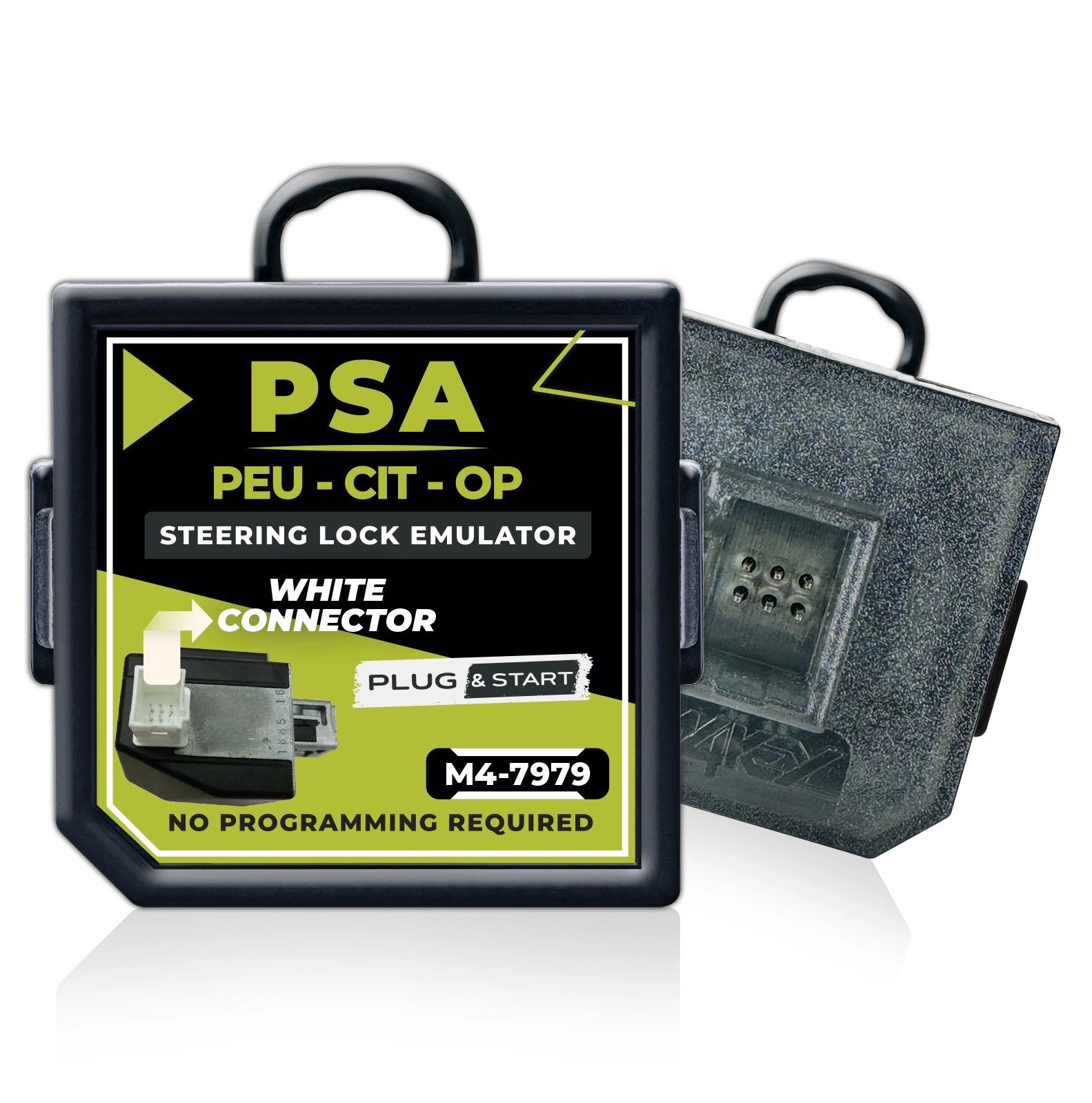 PSA Peugeot Citroen Opel 2011 and Up Steering Lock Emulator Simulator (White Connector)