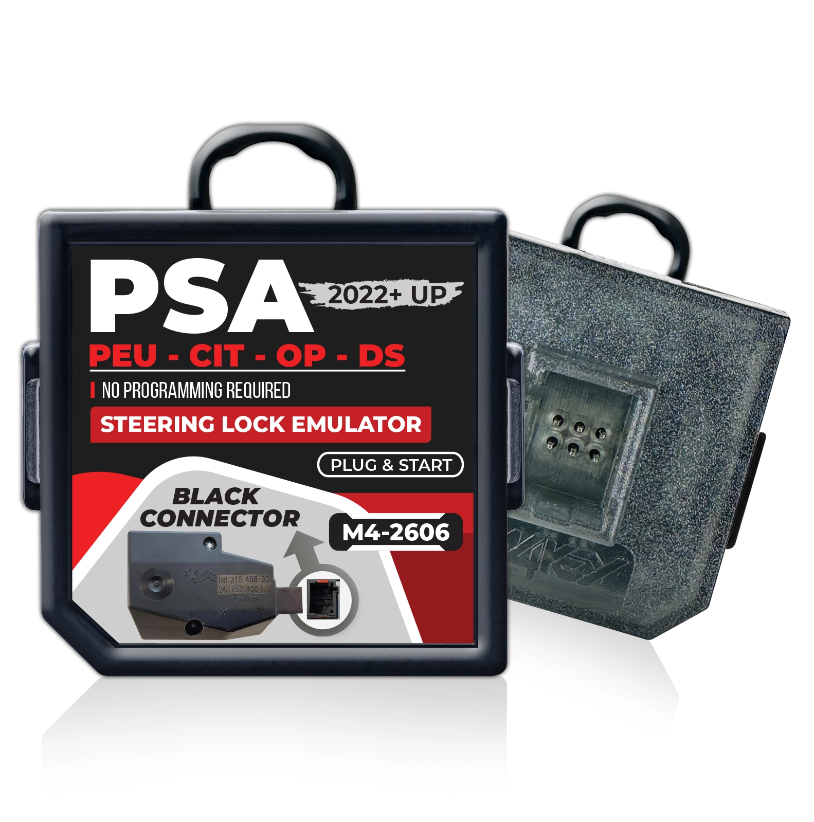 PSA Peugeot Citroen Opel 2022 and Up Steering Lock Emulator Simulator (Black Connector)