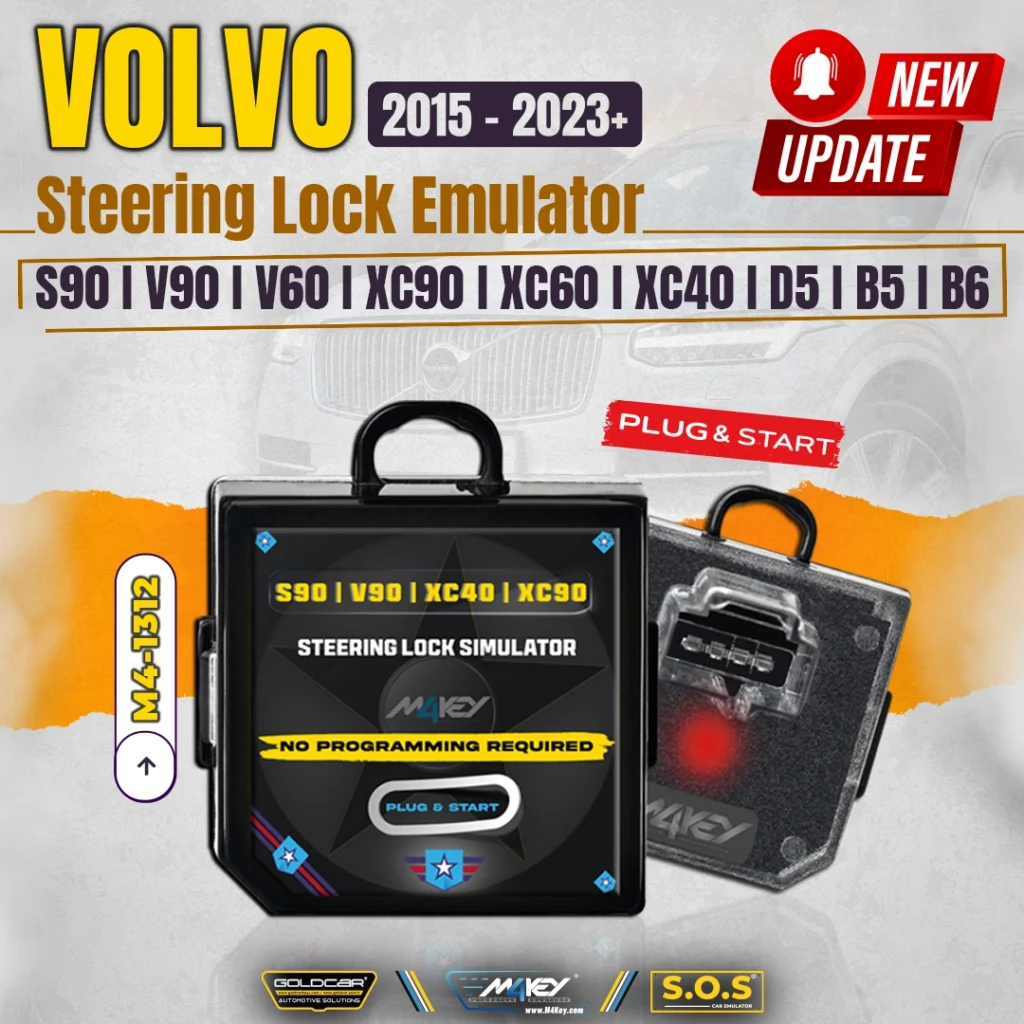 Volvo S90 – V90 – XC90 - V60 - XC60 - XC40 New Update 2015 2023+Steering Lock Emulator